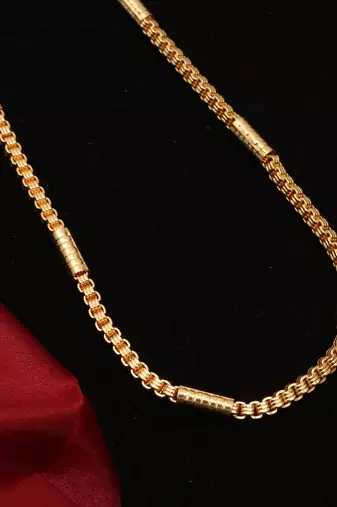 Gold plated plain necklaces