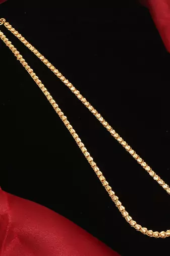 Gold plated plain necklaces