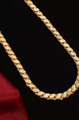 Gold plated plain necklaces