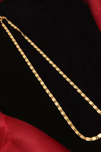 Gold plated plain necklaces