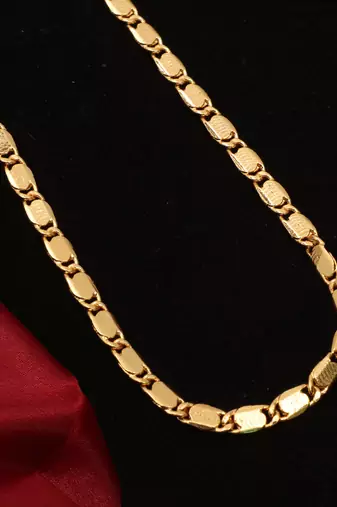 Gold plated plain necklaces