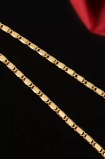 Gold plated plain necklaces