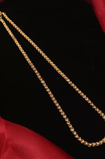 Gold plated plain necklaces