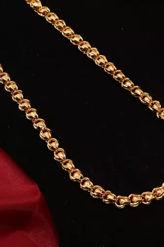 Gold plated plain necklaces