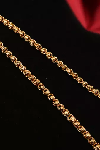 Gold plated plain necklaces