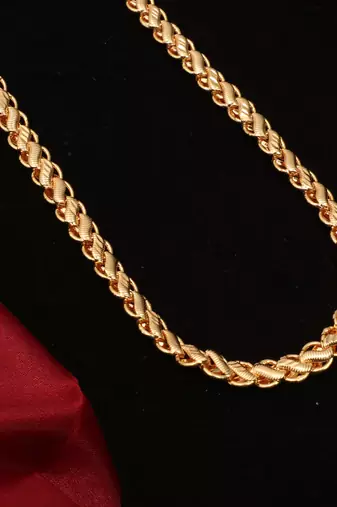 Gold plated plain necklaces
