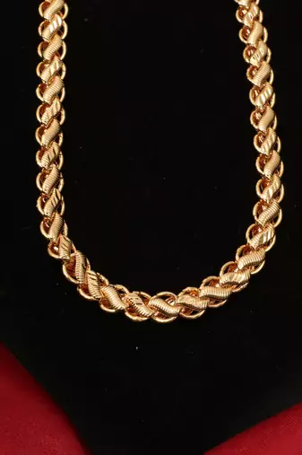 Gold plated plain necklaces