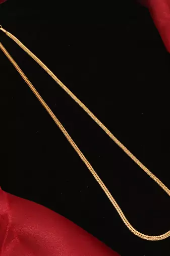 Gold plated plain necklaces