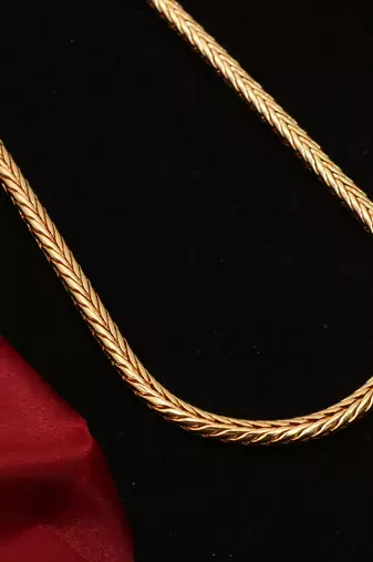 Gold plated plain necklaces
