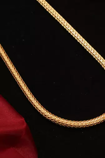 Gold plated plain necklaces