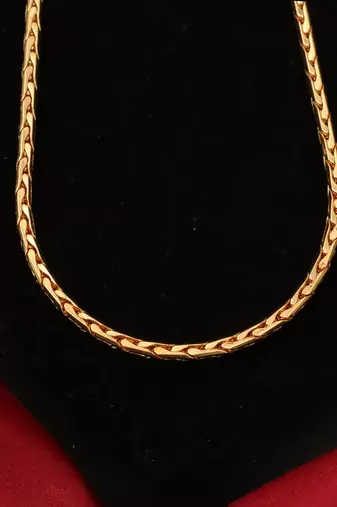 Gold plated plain necklaces