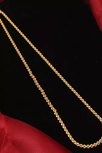 Gold plated plain necklaces