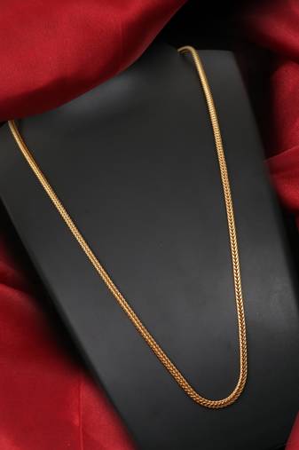 Gold plated plain necklaces