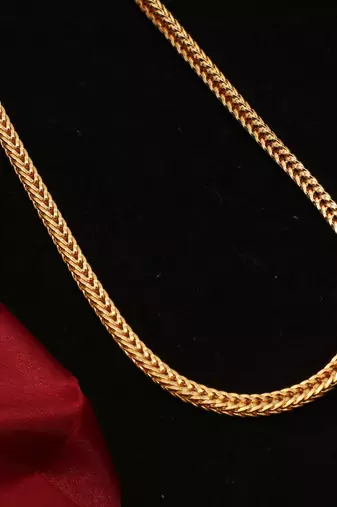 Gold plated plain necklaces
