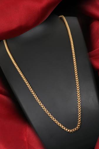 Gold plated plain necklaces