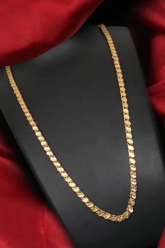 Gold plated plain necklaces