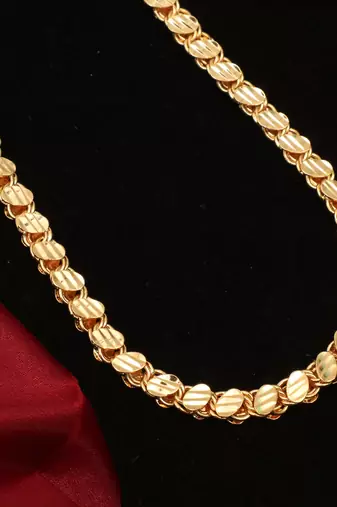 Gold plated plain necklaces