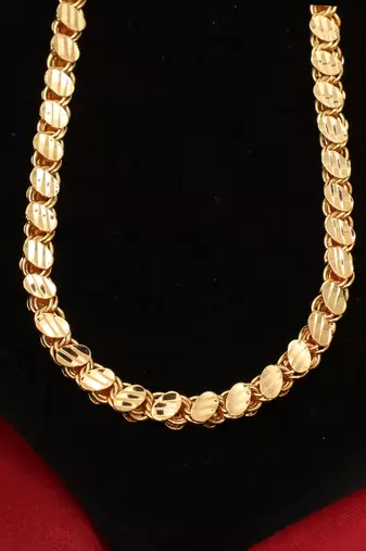 Gold plated plain necklaces