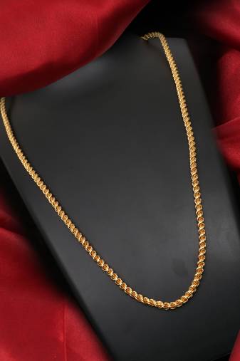 Gold plated plain necklaces