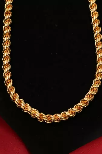 Gold plated plain necklaces
