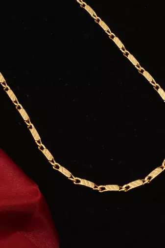 Gold plated plain necklaces