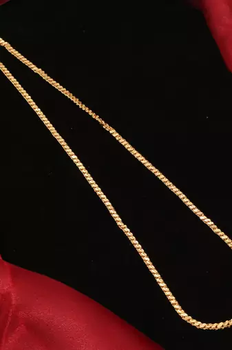 Gold plated plain necklaces