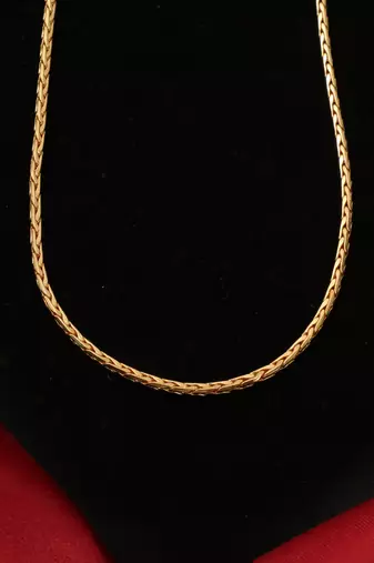 Gold plated plain necklaces