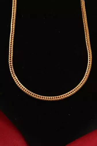Gold plated plain necklaces