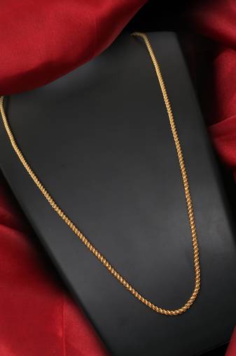 Gold plated plain necklaces