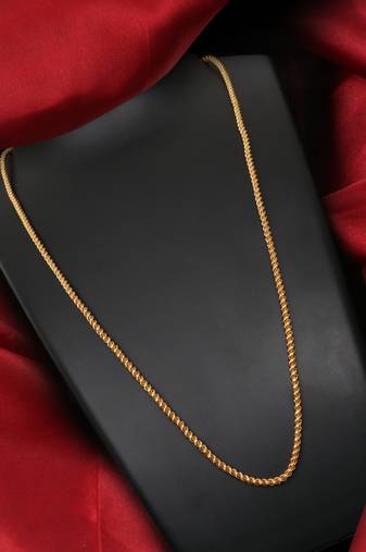 Gold plated plain necklaces