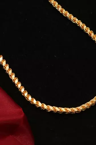 Gold plated plain necklaces