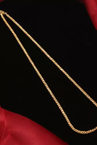 Gold plated plain necklaces