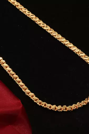 Gold plated plain necklaces