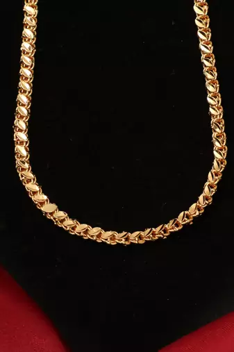 Gold plated plain necklaces
