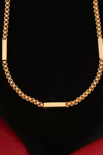 Gold plated plain necklaces