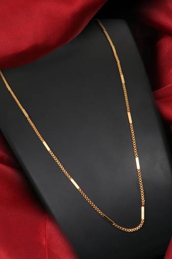 Gold plated plain necklaces