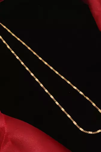 Gold plated plain necklaces