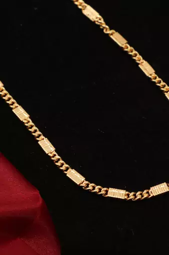 Gold plated plain necklaces