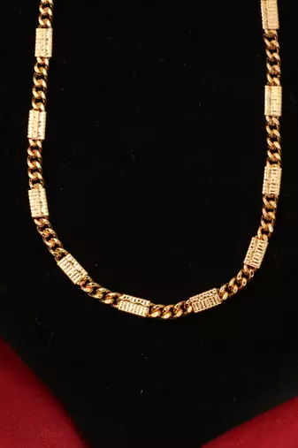 Gold plated plain necklaces