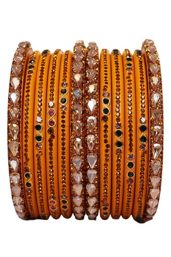 Rajasthani short lac bangles set with new kundan design