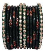 Rajasthani short lac bangles set with new kundan design