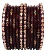 Rajasthani short lac bangles set with new kundan design