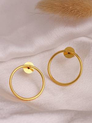 Simple round studs - gold plated 1