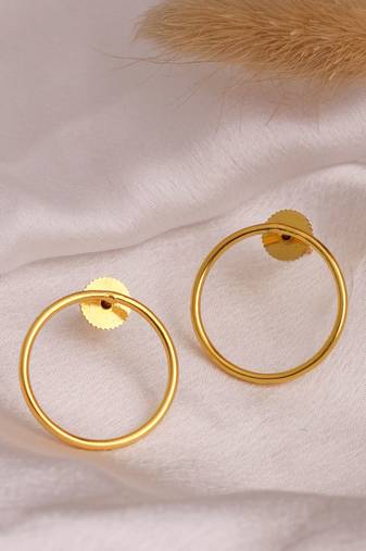 Simple round studs - gold plated