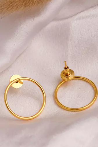 Simple round studs - gold plated