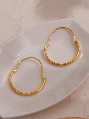 Minimalist half moon hoops 1