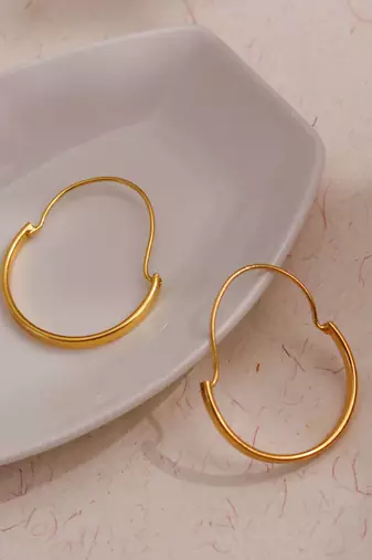 Minimalist half moon hoops