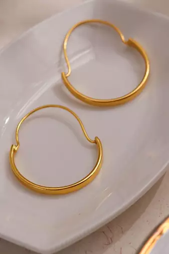 Minimalist half moon hoops