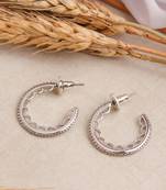 Silver plated mini hoop earring