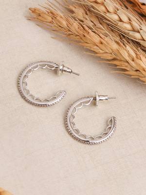 Silver plated mini hoop earring 3